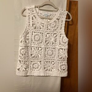BUNULU CROTCHET BOHO Y2K,boxy ,cottage core  TOP SZ M # summer # beach